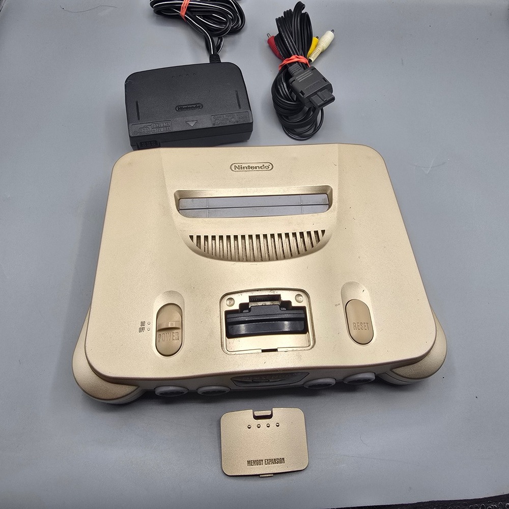 Nintendo 64 N64 Console Limited Edition Gold with Power Cord Authentic